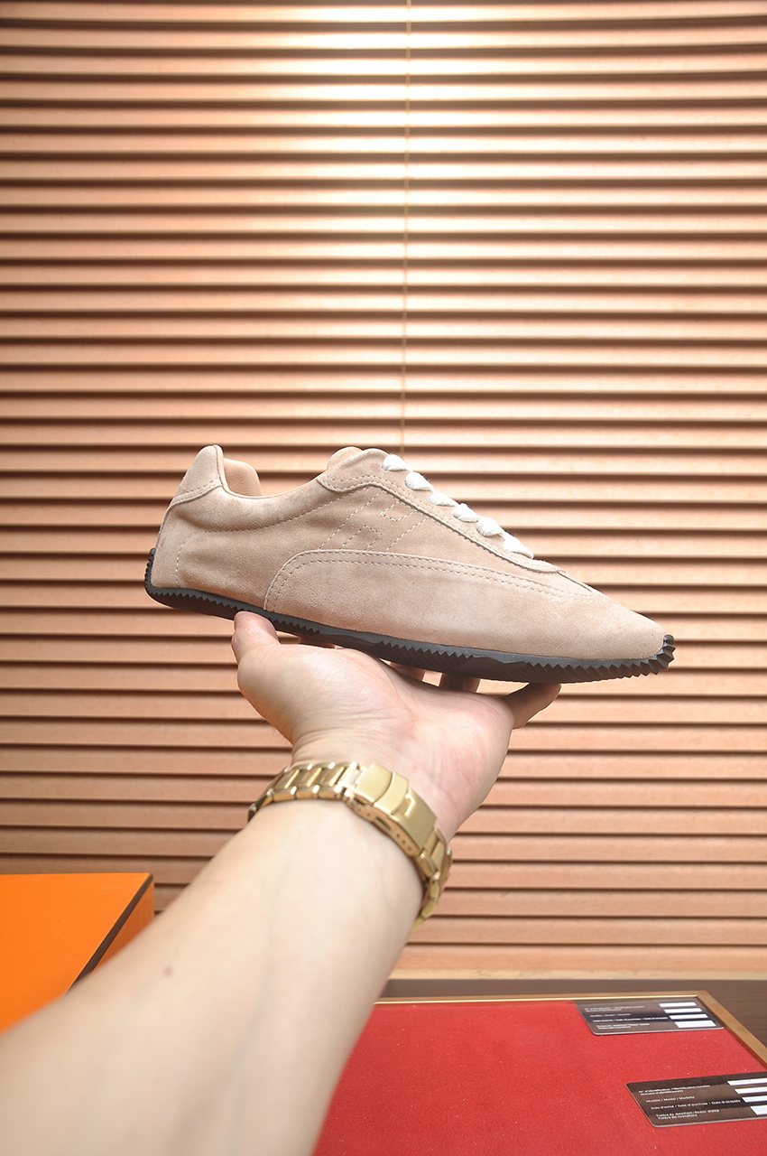 Hermes Low-Top Lace-Up Sneakers