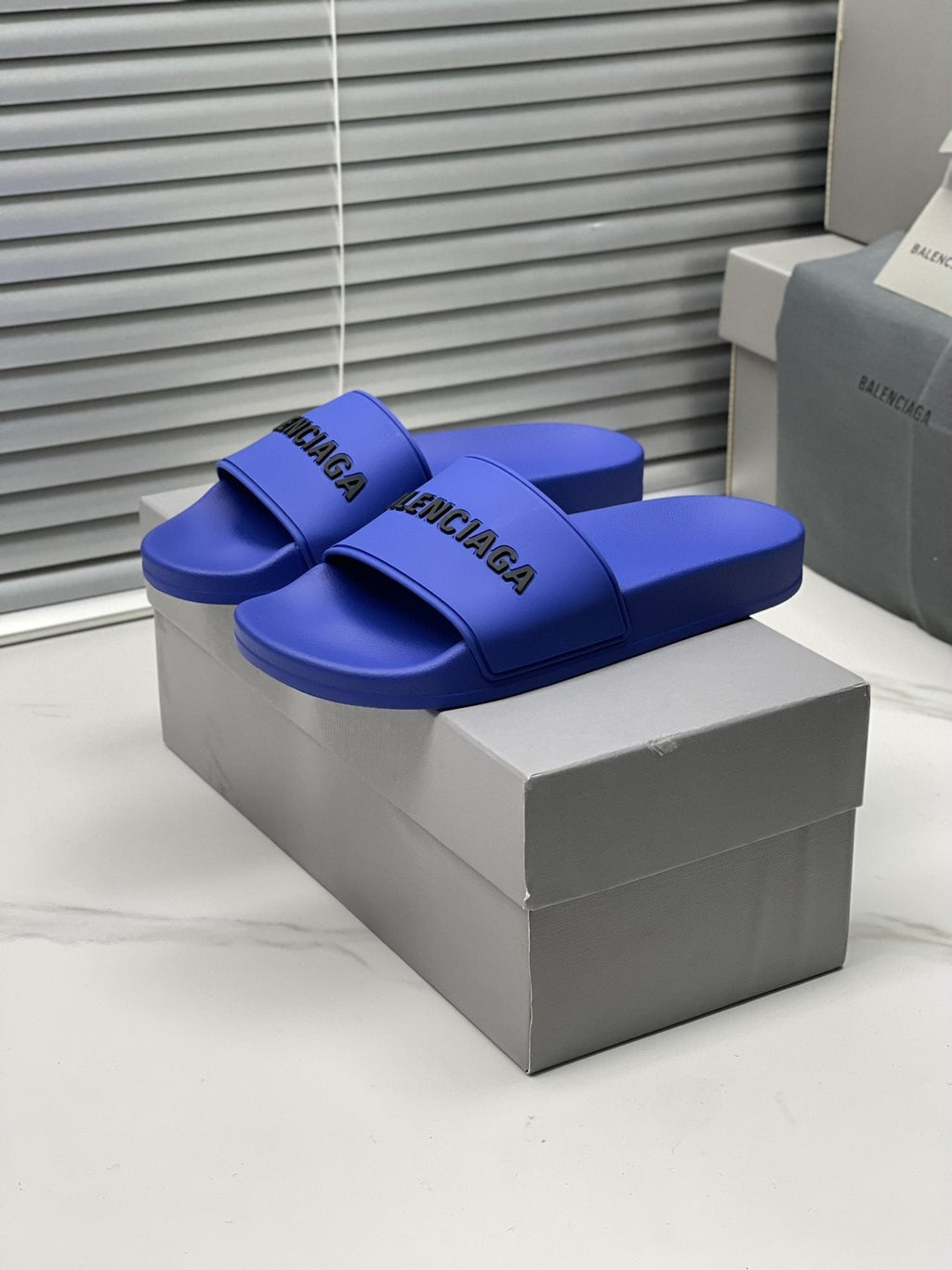 Balenciaga Logo Strap Slide Sandals