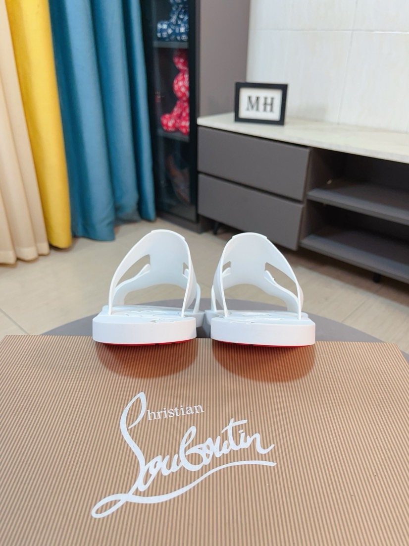 Christian Louboutin Studded Slip-On Sandals