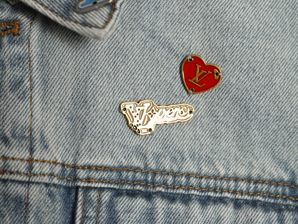 Louis Vuitton CVD Hardware Leather-Detail Skate Denim Jacket - Light Blue