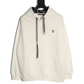 Louis Vuitton Monogram-Style Hood and Drawstring Pullover Hoodie - Cream