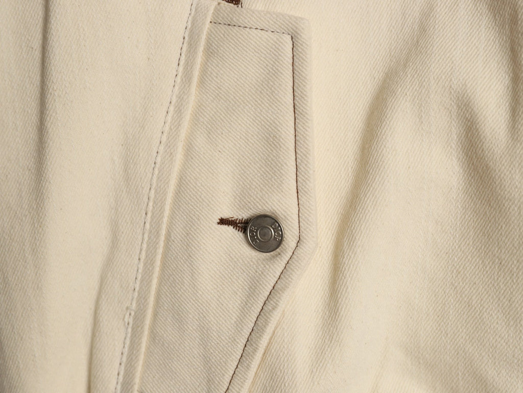 Dior 47 Lettering Collared Zip Varsity Jacket - Cream
