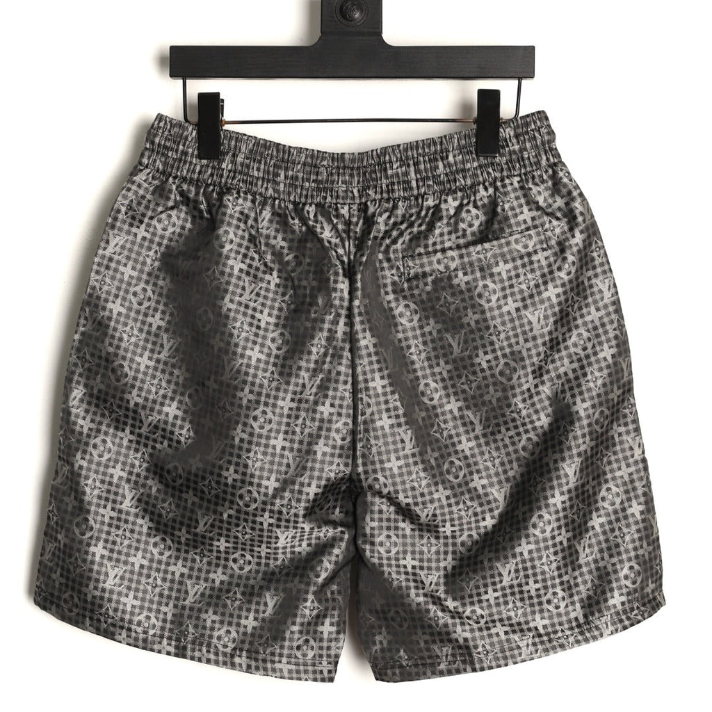 Louis Vuitton Tonal Monogram-Style Drawstring Shorts - Black